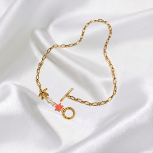 Starfish Pearl Chain Necklace