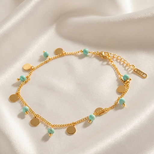 Turquoise Seashell Anklet - Image 4