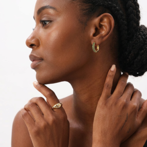 Zircon Hoop Earrings